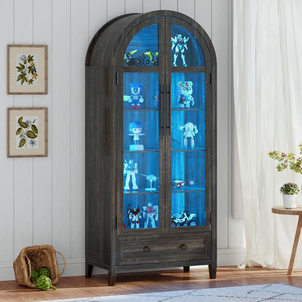 73 Arched Glass Display Cabine - Lighting & Home Decor Studio Photos recension och pris
