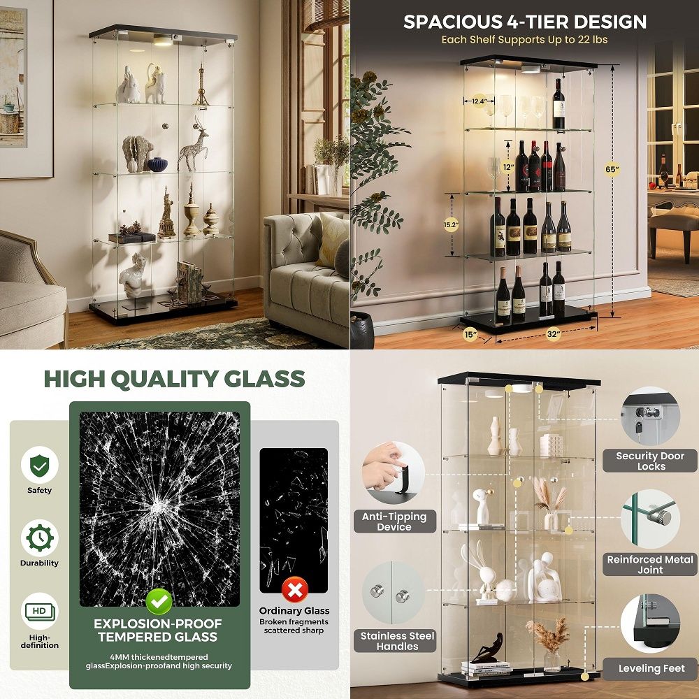 Display Cabinet with LED Light - Lighting & Home Decor Studio Photos recension och pris