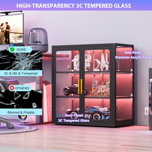 Display Cabinet with Glass Doo - Lighting & Home Decor Studio Photos recension och pris