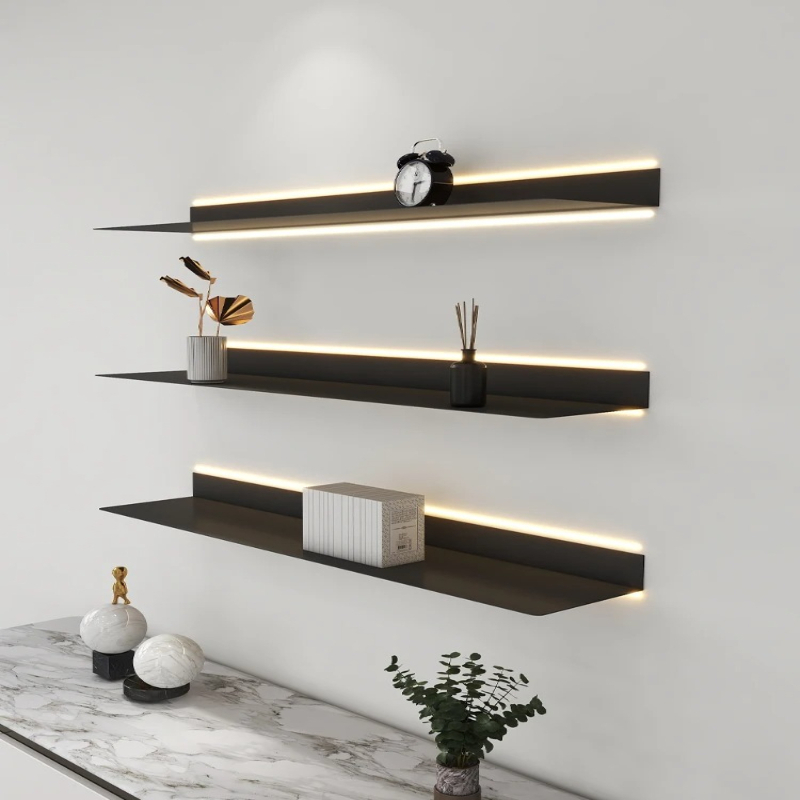 ‌LED Illuminated Metal Shelf W - Lighting Metal Wall Decor recension och pris