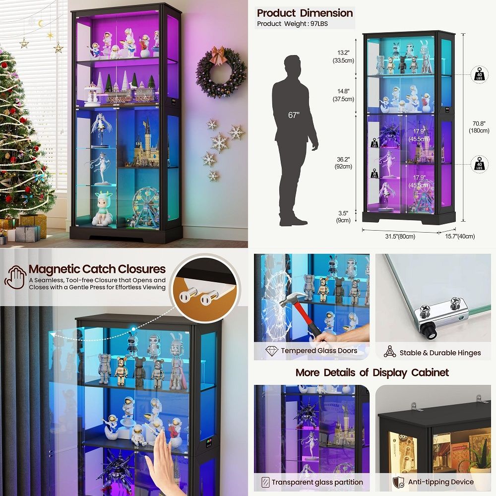 Lighted Corner Display Curio C - Lighting & Home Decor Studio Photos recension och pris