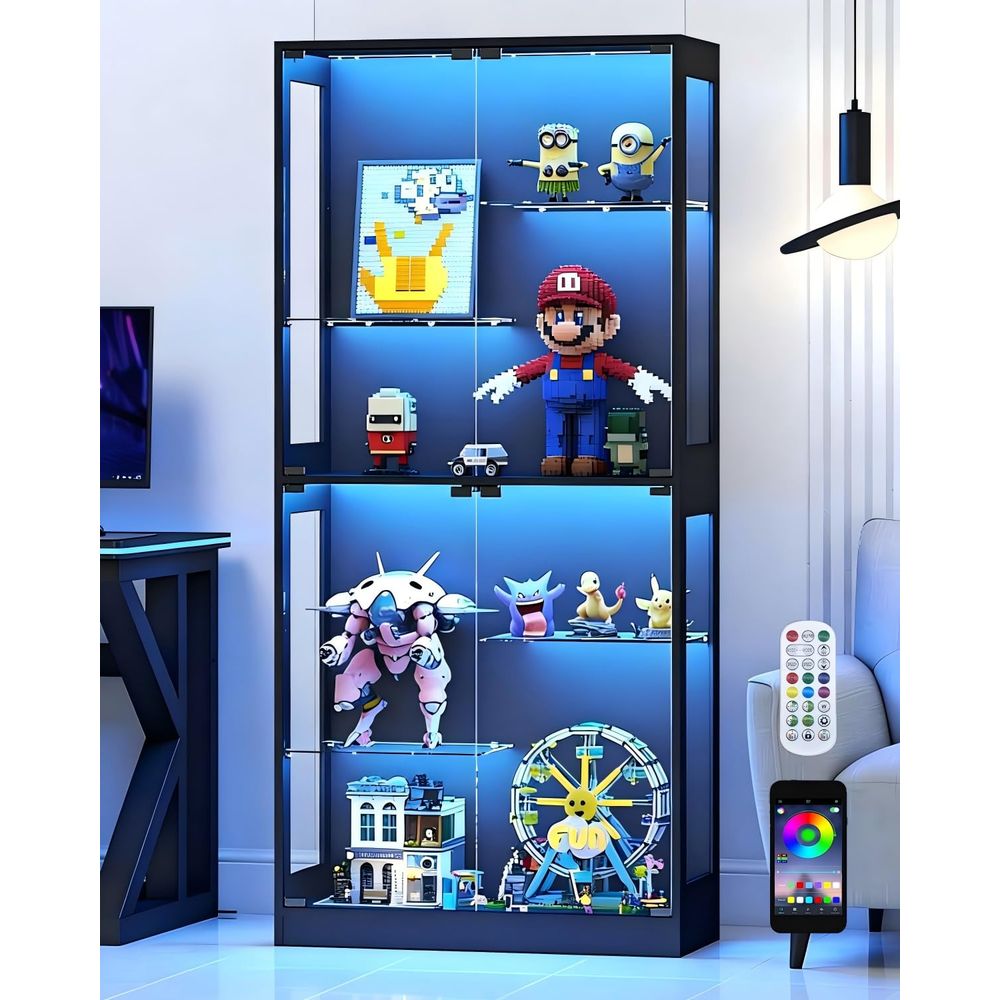 Display Cabinet with Glass Doo - Lighting & Home Decor Studio Photos recension och pris